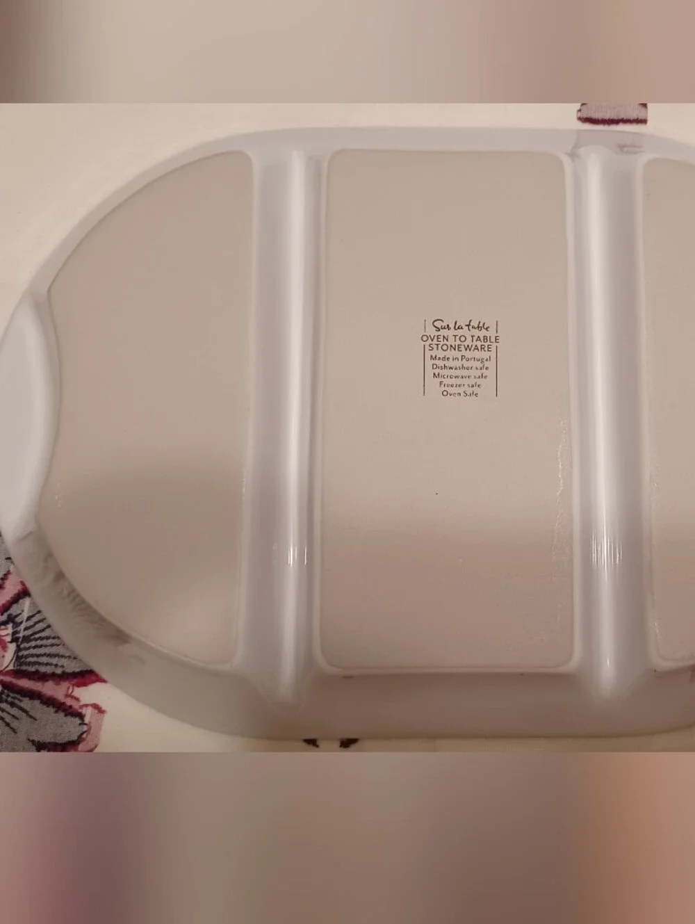 Sur La Table White Stoneware Oven-to-Table Dish